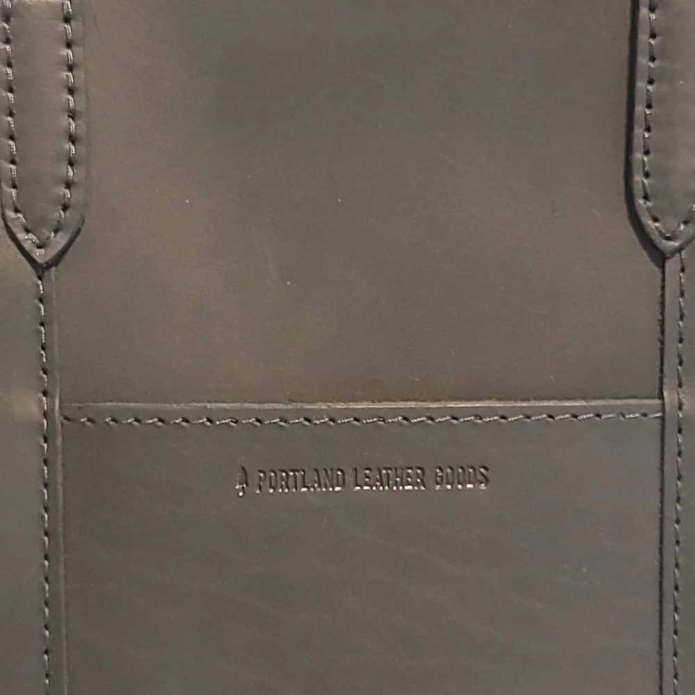 Portland Leather Black Tote - Picture 5 of 8